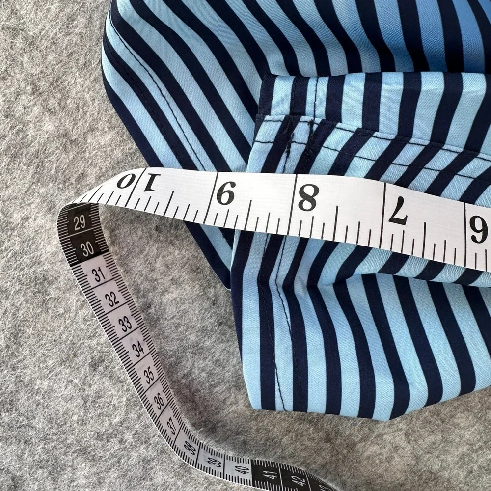 Nike Swim Mens Blue Striped 9 Inch Inseam Board Shorts NESSD545-440 Size S NEW